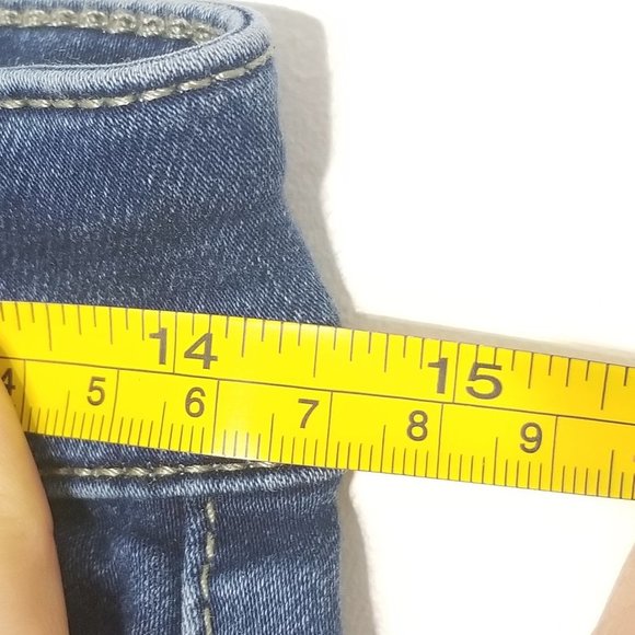Blue Savvy Jeans Skinny Stretch Blue Jeans Pocket Denim Button Fly Size 3 - Picture 9 of 9